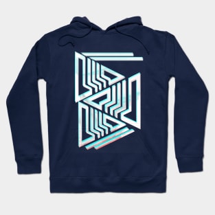 Geometric triangle popart blue Hoodie